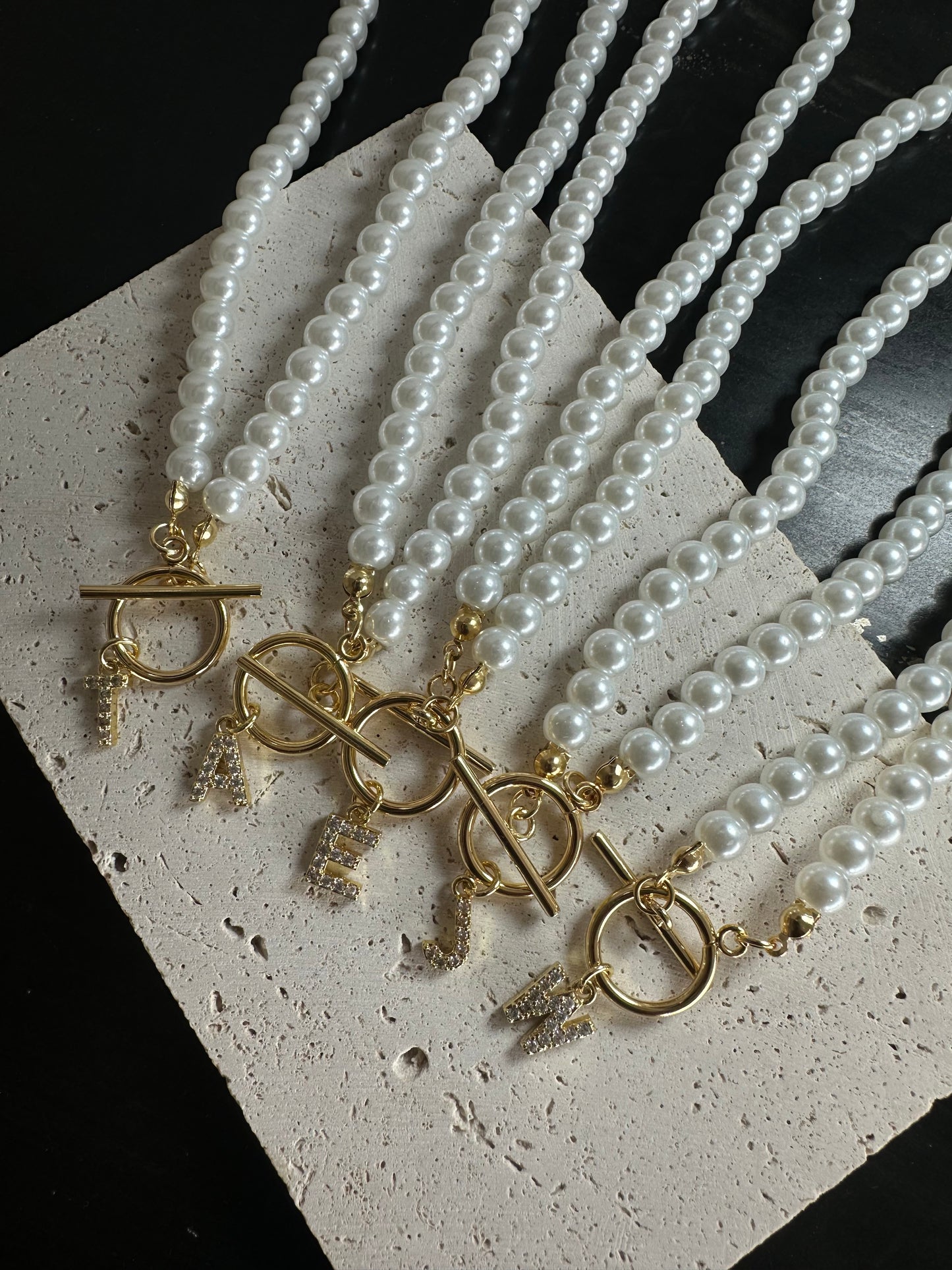 The gold & pearl Initials Collection
